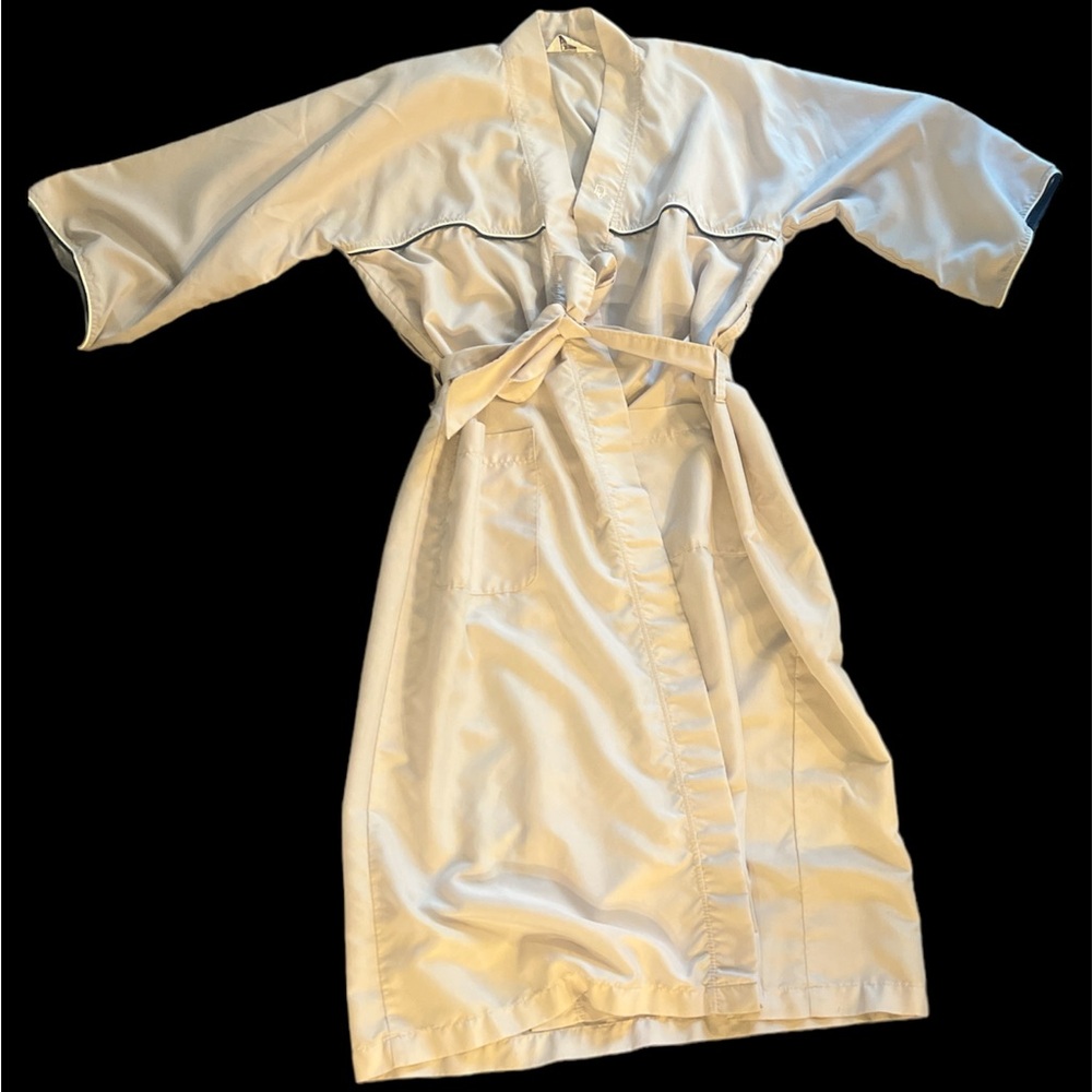 Dior Ivory Satin Wrap Robe